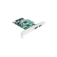 DeLOCK Delock PCI Express Card > 2 x external USB 3.0, 2 x internal SATA 6 Gb/s - lagring/USB3.0-styrenhet - USB 3.0 / SATA 6Gb...