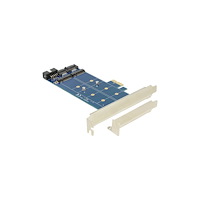 DeLOCK Delock PCI Express Card > 2 x internal M.2 NGFF - kontrollerkort - USB 2.0 / M.2 Card / SATA 6Gb/s - PCIe x1