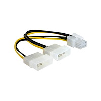 DeLOCK Delock - strömkabel - 6-stifts PCIe-ström till 4 pin intern effekt - 15 cm
