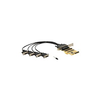 DeLOCK Delock PCI Express Card > 4 x Serial with voltage supply - seriell adapter - PCIe 2.0 - RS-232 x 4