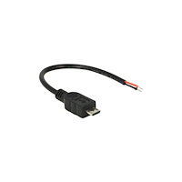 DeLOCK Delock - strömkabel - blank tråd till Mikro-USB typ B (endast ström) - 10 cm