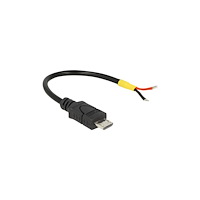 DeLOCK Delock USB 2.0 Micro-B male > 2 x open wires - strömkabel - Mikro-USB typ B (endast ström) till blank tråd - 10 cm