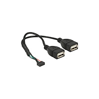 DeLOCK Delock - USB-intern till extern kabel - 10-stifts USB-överdel till USB - 20 cm