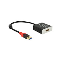 DeLOCK Delock Adapter USB 3.0 Type-A male > HDMI female - extern videoadapter - svart