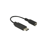 DeLOCK Delock - audio-adapter - 24 pin USB-C till mini-phone stereo 3.5 mm - 14 cm