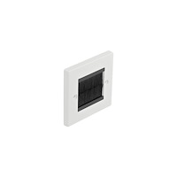 DeLOCK Delock Cable Management Cover 86 x 86 mm with black Brush Strips - cable management panel cover