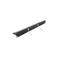 DeLOCK Delock Cable Management Brush Strip with Cable Support Plate - kabelhanteringspanel med borste för rack - 1U - 19"