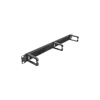 DeLOCK Delock Cable Management Brush Strip with 3 hooks - kabelhanteringspanel med borste för rack - 1U - 19"