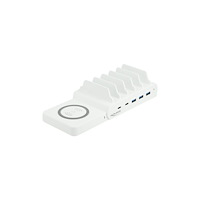 DeLOCK Delock USB and Wireless Charger laddningsstation - + växelströmsadapter - 3 x USB typ A, 2 x USB-C - 110 Watt
