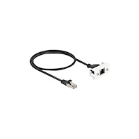 DeLOCK Delock nätverksförlängningskabel - 50 cm - svartvitt