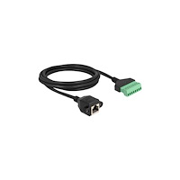 DeLOCK Delock nätverksadapterkabel - 2 m - svart/grön