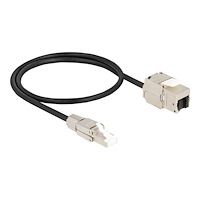 DeLOCK Delock nätverksförlängningskabel - 50 cm - svart/silver