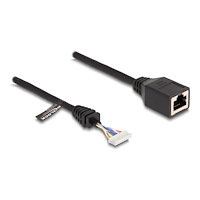 DeLOCK Delock nätverksadapterkabel - 23 cm - svart