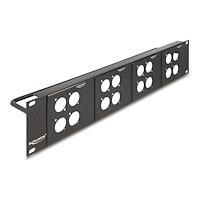 DeLOCK Delock kopplingspanel (tom) - 2U - 19" - 4 D-Type plates 86 x 86 mm and 4 ports