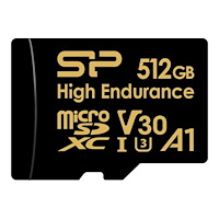 Silicon Power SILICON POWER Golden Series - High Endurance - flash-minneskort - 512 GB - microSDXC UHS-I U3