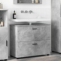 vidaXL Badrumsskåp Betonggrå 76.5 x 35 x 64 cm Konstruerat trä