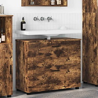 vidaXL Badrumsskåp Rökfärgad ek 76.5 x 35 x 64 cm Konstruerat trä