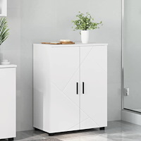 vidaXL Badrumsskåp med hylla Vit 60 x 35 x 80 cm Konstruerat trä