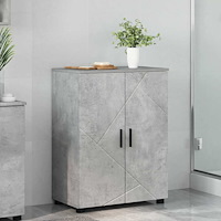 vidaXL Badrumsskåp med hylla Betonggrå 60 x 35 x 80 cm Konstruerat trä