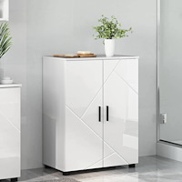vidaXL Badrumsskåp Vit högglans 60 x 35 x 80 cm Konstruerat trä