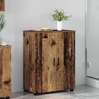 vidaXL Badrumsskåp Gammalt trä 60 x 35 x 80 cm Konstruerat trä