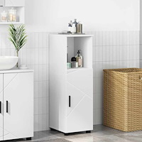 vidaXL Badrumsskåp med hylla Vit 30 x 35 x 95 cm Konstruerat trä