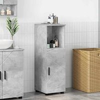 vidaXL Badrumsskåp med hylla Betonggrå 30 x 35 x 95 cm Konstruerat trä