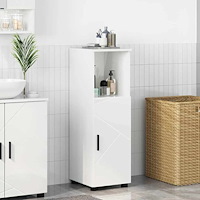 vidaXL Badrumsskåp Vit högglans 30 x 35 x 95 cm Konstruerat trä