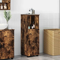 vidaXL Badrumsskåp Rökfärgad ek 30 x 35 x 95 cm Konstruerat trä
