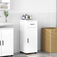vidaXL Badrumsskåp Vit högglans 30 x 35 x 80 cm Konstruerat trä