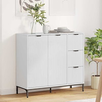 vidaXL Sideboard Vit högglans 89,5 x 33 x 82 cm Konstruerat trä