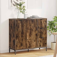 vidaXL Sideboard Rökfärgad ek 89,5 x 33 x 82 cm Konstruerat trä