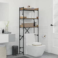 vidaXL Tvättmaskins hylla med hylla 67 x 25 x 163 cm Konstruerat trä