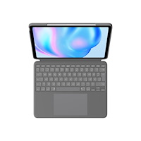Logitech Logitech Combo Touch - tangentbord och foliefodral - med pekdyna - QWERTZ - tysk - oxford-grå Inmatningsenhet