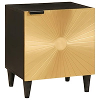 vidaXL Sängbord Svart och Guld 40 x 33.5 x 46 cm