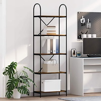 vidaXL Hyllsystem Rökfärgad ek 60 x 30 x 183 cm Konstruerat trä