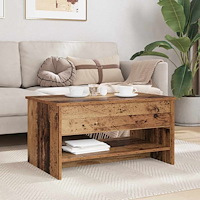 vidaXL Kaffeebord Gammalt trä 80 x 50.5 x 41.5 cm Konstruerat trä