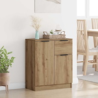 vidaXL Sideboard med låda artisan ek 60 x 30 x 70 cm Konstruerat trä