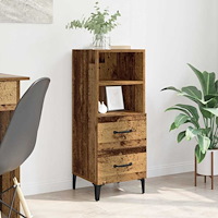 vidaXL Sideboard Gammalt trä 34 x 34,5 x 90 cm Konstruerat trä