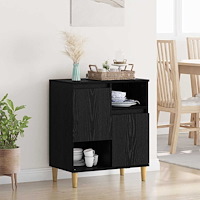 vidaXL Sideboard Svart ek 35 x 60 x 70 cm Konstruerat trä
