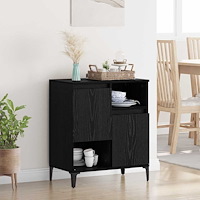 vidaXL Sideboard Svart ek 60 x 35 x 70 cm Konstruerat trä