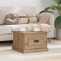 vidaXL Kaffeebord artisan ek 50 x 50 x 35 cm Konstruerat trä