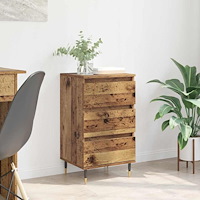 vidaXL Sideboard med låda Gammalt trä 35 x 40 x 70 cm Konstruerat trä
