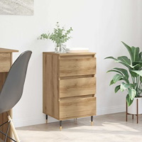 vidaXL Sideboard med låda artisan ek 35 x 40 x 70 cm Konstruerat trä
