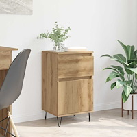 vidaXL Sideboard med låda artisan ek 35 x 40 x 70 cm Konstruerat trä