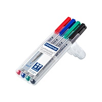 STAEDTLER STAEDTLER Lumocolor 316 - markering - svart, röd, blå, grön (paket om 4)
