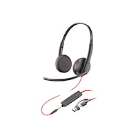 Hewlett-Packard HP Poly Blackwire 3225 - headset - 3,5 mm kontakt, USB-C