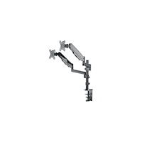 Manhattan Manhattan TV & Monitor Mount, Desk, Full Motion (Gas Spring), 2 screens, Screen Sizes: 10-27", Black, Clamp or Grommet A...