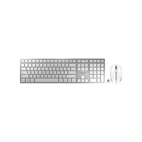 CHERRY CHERRY DW 9100 SLIM - sats med tangentbord och mus - USA med eurosymbol - vit, silver Inmatningsenhet