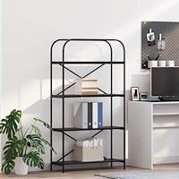 vidaXL Hyllsystem Svart ek 80 x 30 x 146 cm Konstruerat trä